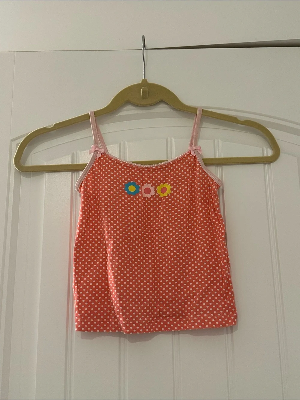NWOT Gymboree Flower Graphic Polka Dot Cami Tank Camisole Top Sz 5-6 2009